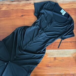 Liz Claiborne Black Polka Dot Maxi Dress